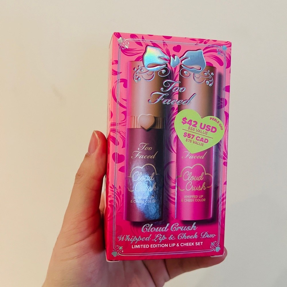 Too Faced Cloud Crush Whipped Lip & Cheek Duo Makeup Gift Set